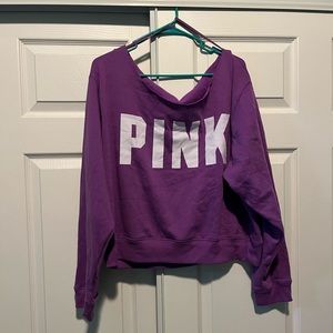 NWT Victoria’s Secret PINK off the shoulder purple sweater
